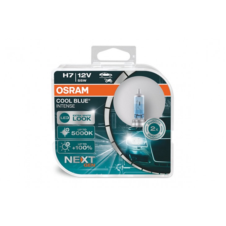 Set 2 becuri 12v h7 55 w cool blue intense nextgen osram - 64210CBN-HCB - ams-OSRAM