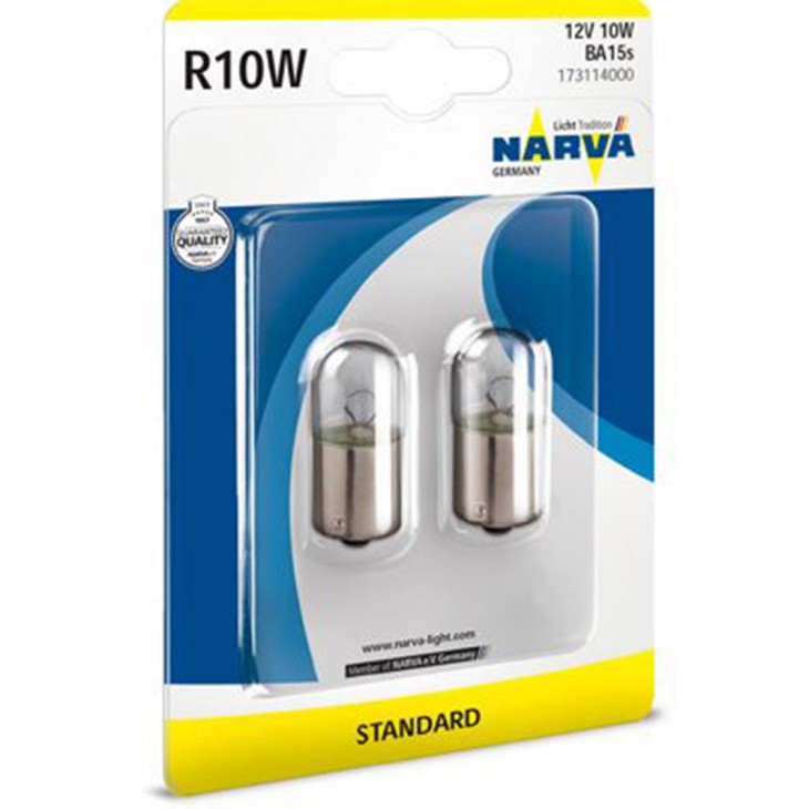 Set 2 becuri r10w 12v blister narva - 17311NVAB2 - NARVA