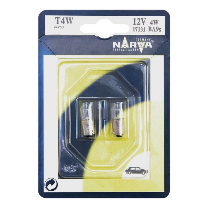 Set 2 becuri t4w 12v blister narva - 17131NVAB2 - NARVA