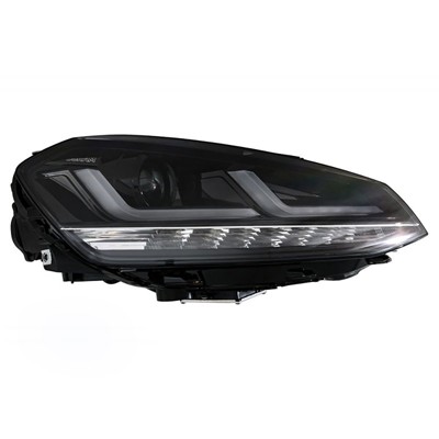 Set 2 faruri led pentru vw golf vii (2012-2016) negru ledriving xenon / pozitie halogen ledhl104-bk osram
