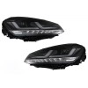 Set 2 faruri led pentru vw golf vii (2012-2016) negru ledriving xenon / pozitie halogen ledhl104-bk osram