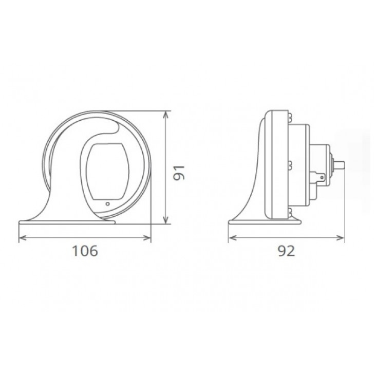 Set claxoane electromagnetice 12v 6a+6a ton inalt si jos - 60BO12.100.02K - SEGER