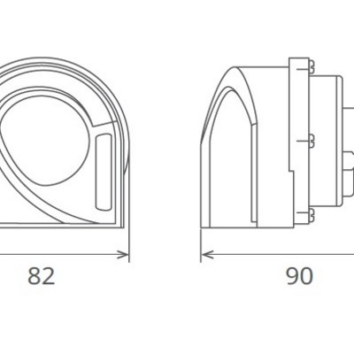 Set claxoane electromagnetice cu releu 12v 6a+6a ton inalt si jos