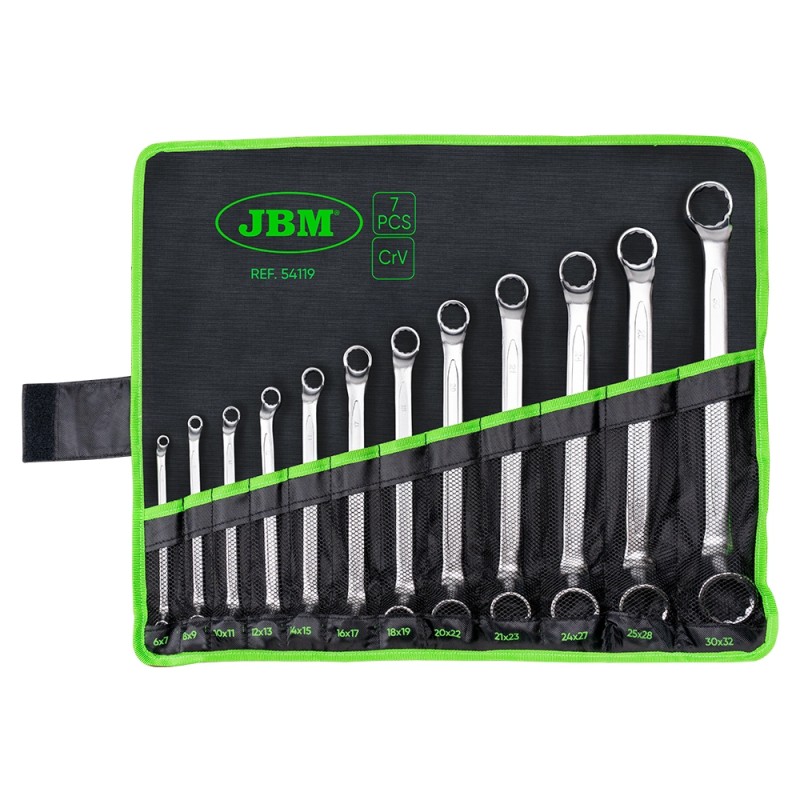 Set de 12 chei inelare cu cot 12 fete jbm - 106552 - JBM