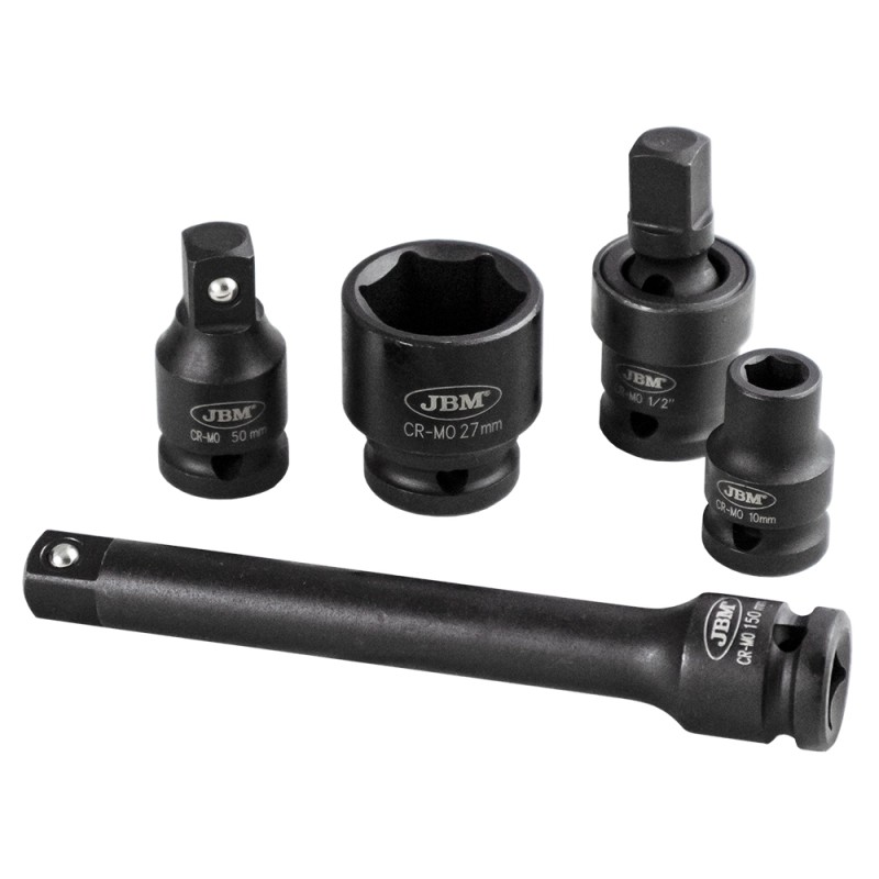 Set de 14 tubulare de impact scurte 1/2` jbm - 106494 - JBM