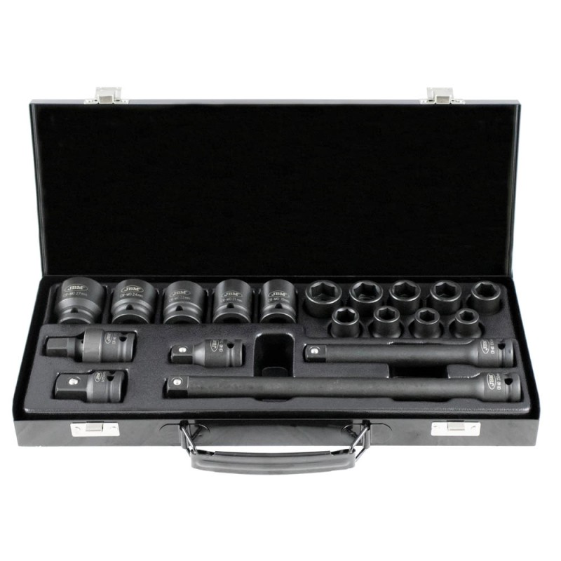 Set de 14 tubulare de impact scurte 1/2` jbm - 106494 - JBM
