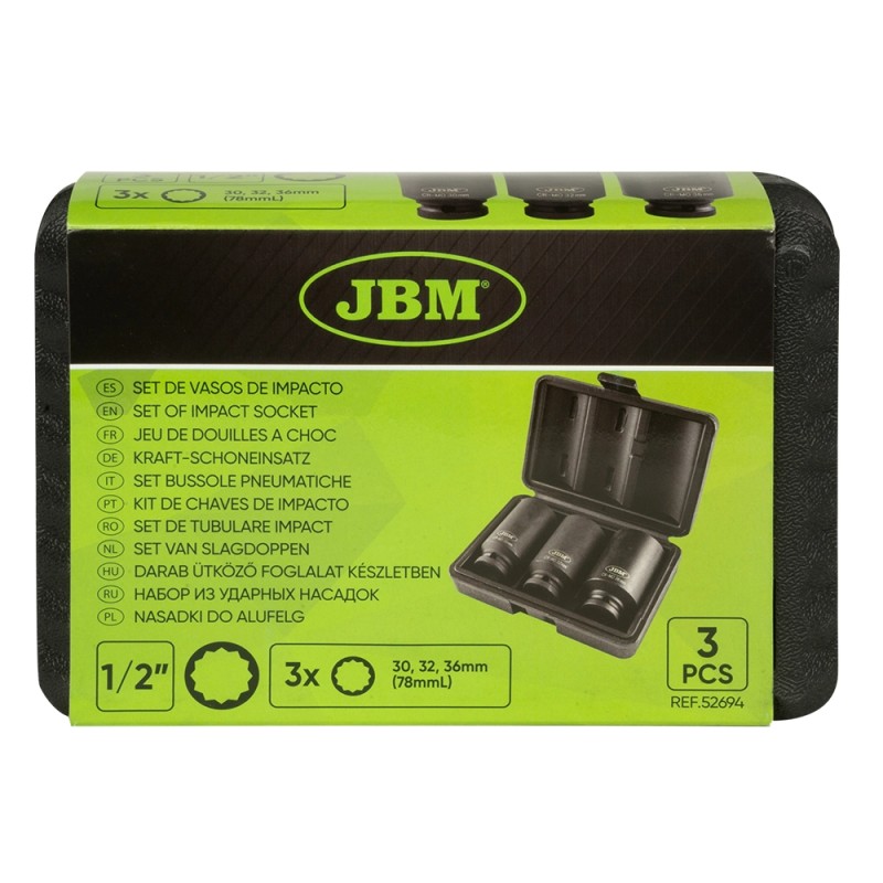Set de 3 tubulare xzn de 1/2` jbm - 106496 - JBM