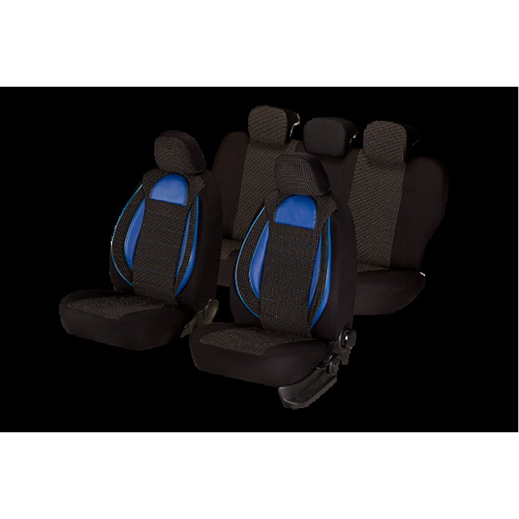 Set huse scaun racing negru - albastru - 44488 - UMBRELLA