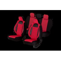 Set huse scaun racing rosu
