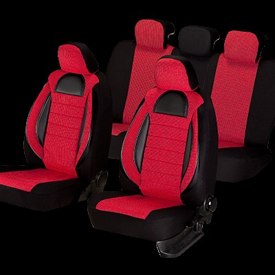 Set huse scaun racing rosu
