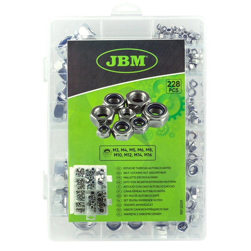 Set piulite autoblocante 228 piese jbm - 106506 - JBM