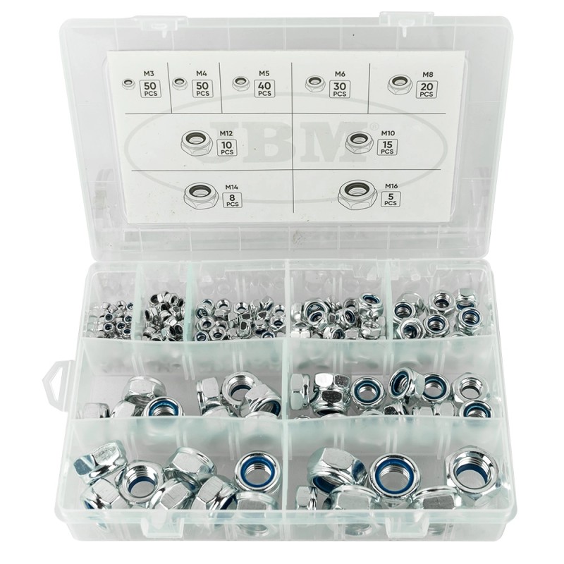 Set piulite autoblocante 228 piese jbm - 106506 - JBM