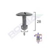 Surub fixare elemente roata pentru audi/seat 8x28mm - negru set 5 buc - 62187 - ROMIX