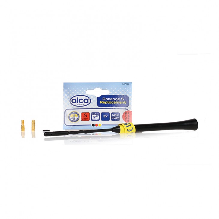 Antena auto exterior neagra 23cm cu 2 adaptoare (5-6mm) - 537200 - ALCA
