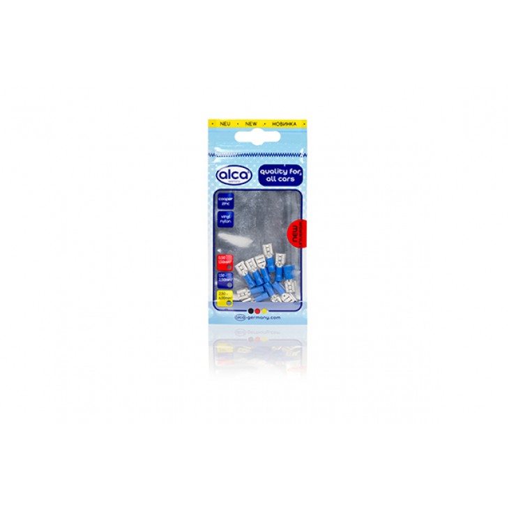 Papuc electric auto izolat albastru tip mama 6.35mm - set 10 - 640770 - ALCA