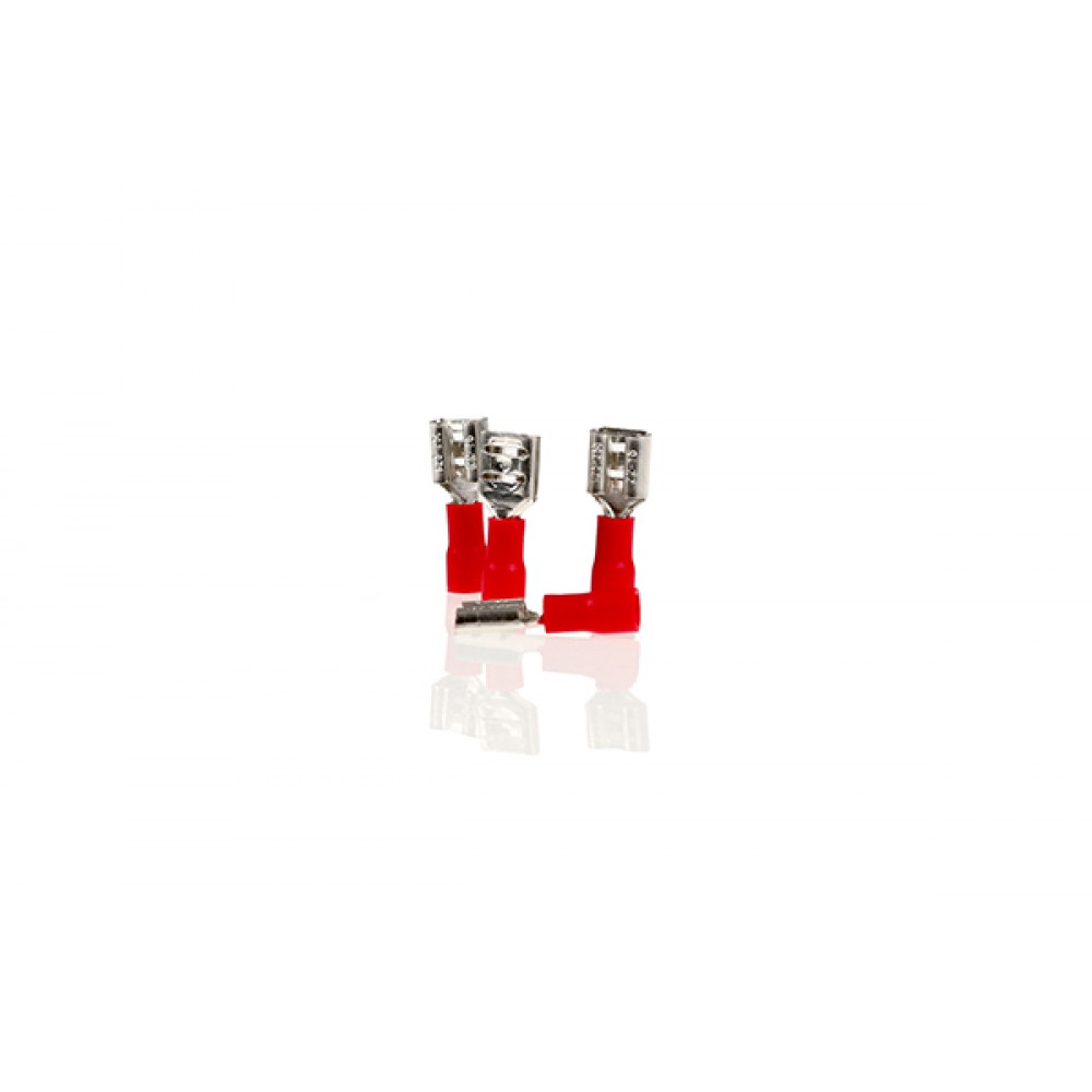Papuc electric auto izolat rosu tip tata 6.3mm - set 10 - 630770 - ALCA