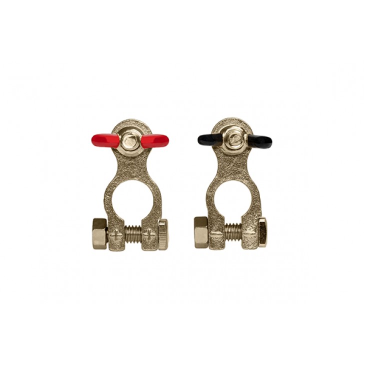 Set 2 borne baterie rosu si negru - 509300 - ALCA