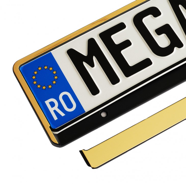 Suport numar inmatriculare mega drive gold 1 buc - 45188 - MEGA DRIVE