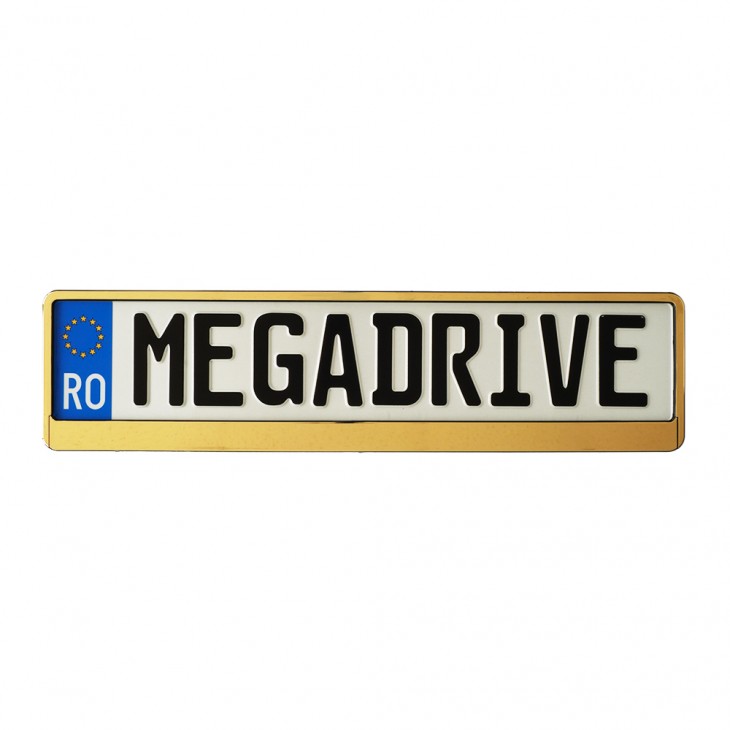 Suport numar inmatriculare mega drive gold 1 buc - 45188 - MEGA DRIVE