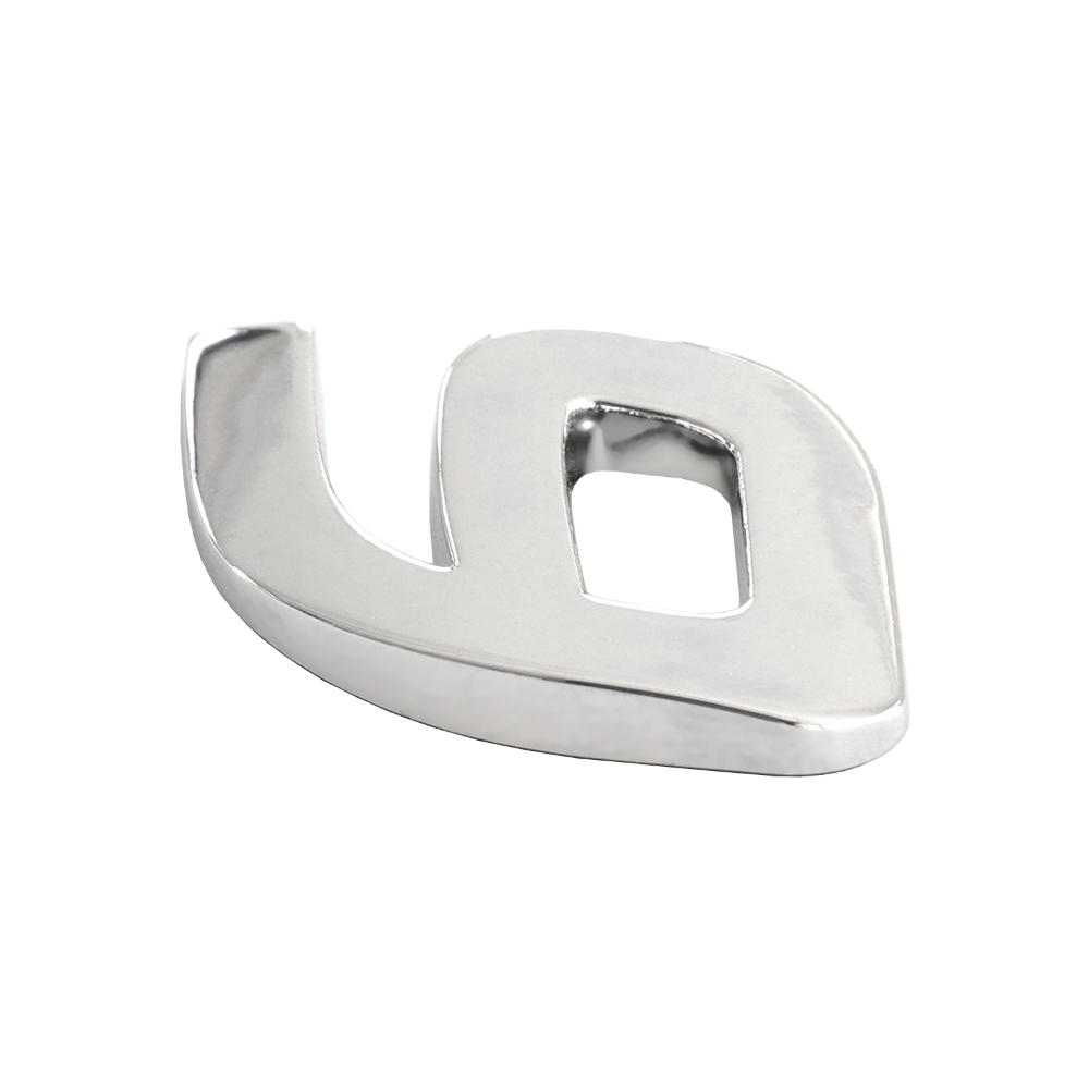 Ornament auto 3d. cifra 6. 26 mm. cromat - 64451 - MEGA DRIVE