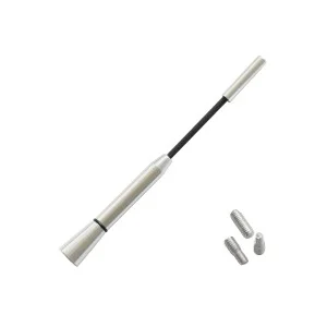 Antena auto exterior cromata 15.8 cm cu 3 adaptoare (4-5-6mm), MEGA DRIVE