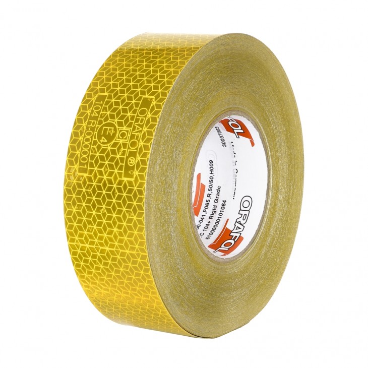 Banda reflectorizanta reflexite orafol galben 50mmx50m ece 104 - 104243 - MEGA DRIVE