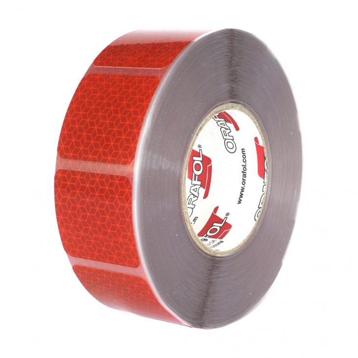 Banda reflectorizanta segmentata reflexite orafol rosu 50mmx50m ece 104 - 104245 - MEGA DRIVE