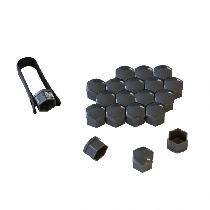Capac prezoane 21 mm gri set 20 buc+cleste - 45259 - MEGA DRIVE