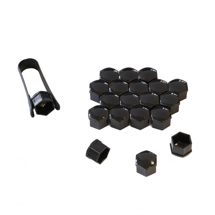 Capac prezoane 21 mm negru set 20 buc+cleste - 45258 - MEGA DRIVE
