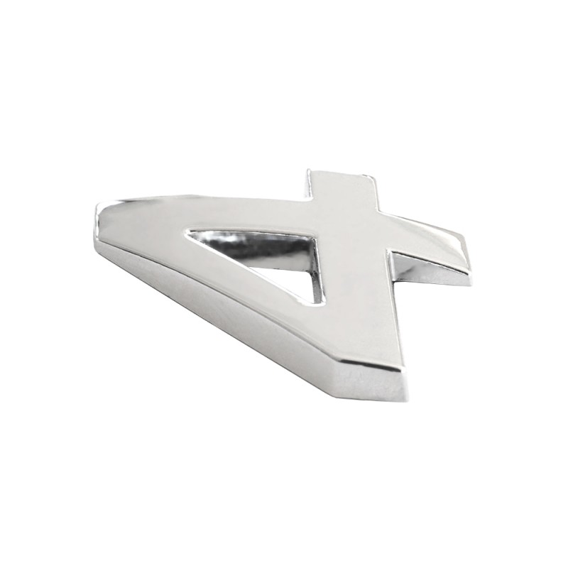 Ornament auto 3d. cifra 4. 26 mm. cromat