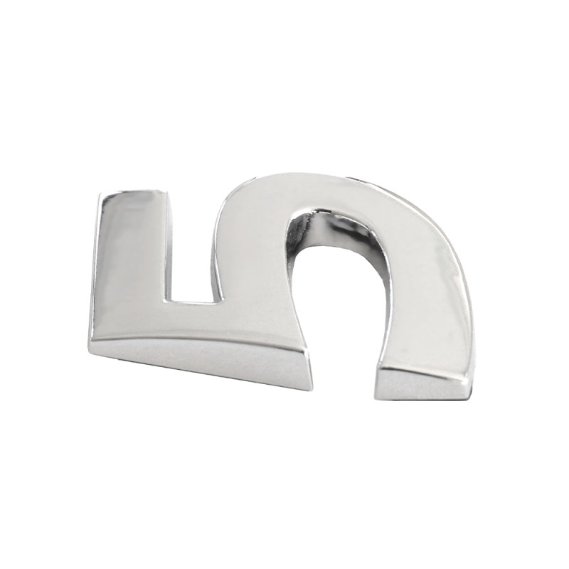 Ornament auto 3d. cifra 5. 26 mm. cromat - 64450 - MEGA DRIVE