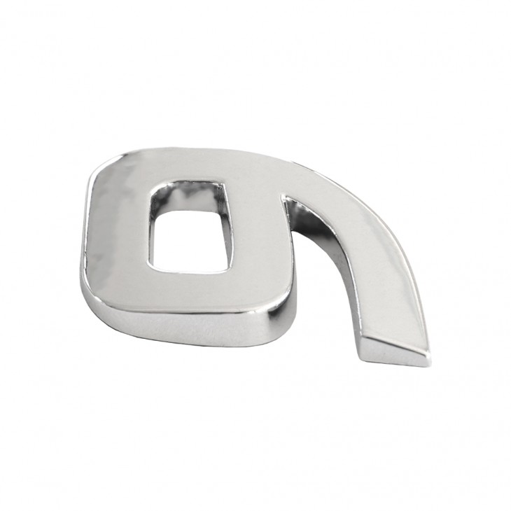 Ornament auto 3d. cifra 9. 26 mm. cromat - 64454 - MEGA DRIVE