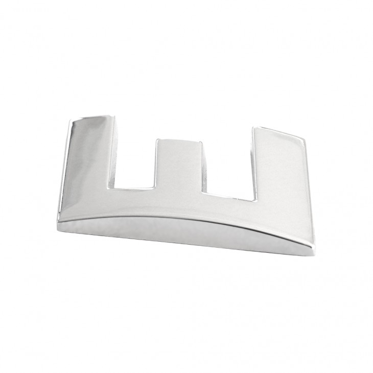 Ornament auto 3d. litera e. 26 mm. cromat - 64397 - MEGA DRIVE
