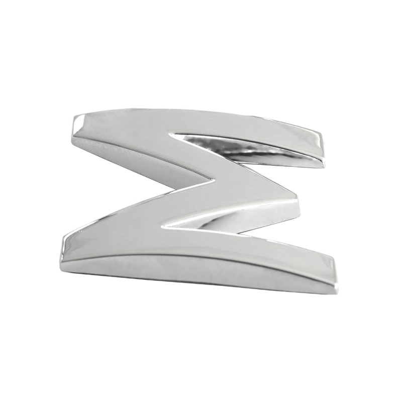 Ornament auto 3d. litera m. 26 mm. cromat - 64408 - MEGA DRIVE