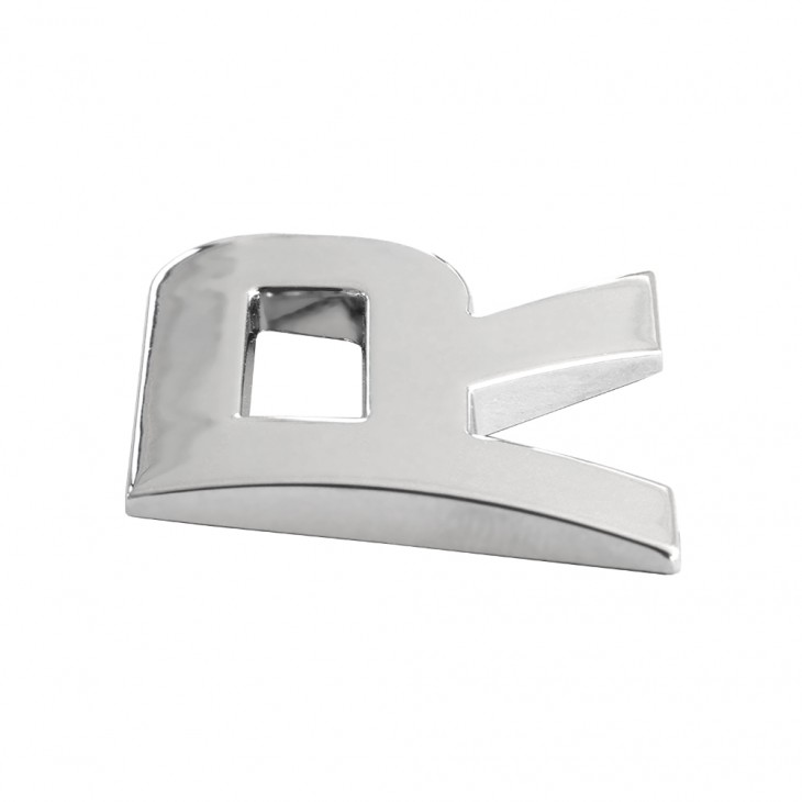 Ornament auto 3d. litera r. 26 mm. cromat - 64418 - MEGA DRIVE
