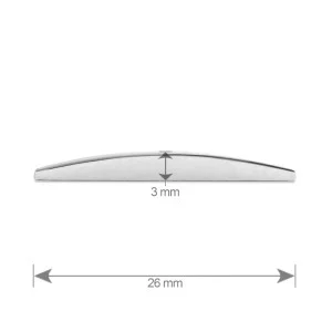 Ornament auto 3d. litera v. 26 mm. cromat