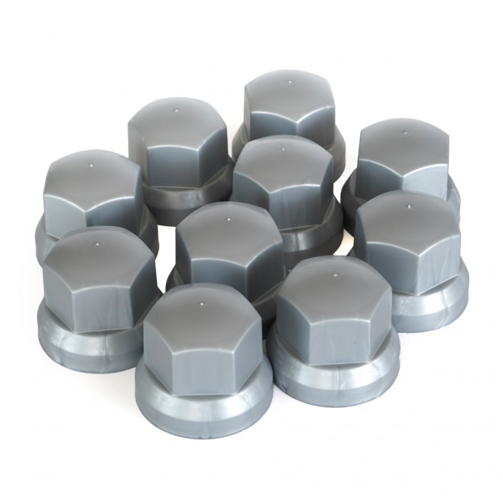 Set 10 bucati capac plastic pentru prezon roata 33 mm gri 41 mm - NN33S - MEGA DRIVE