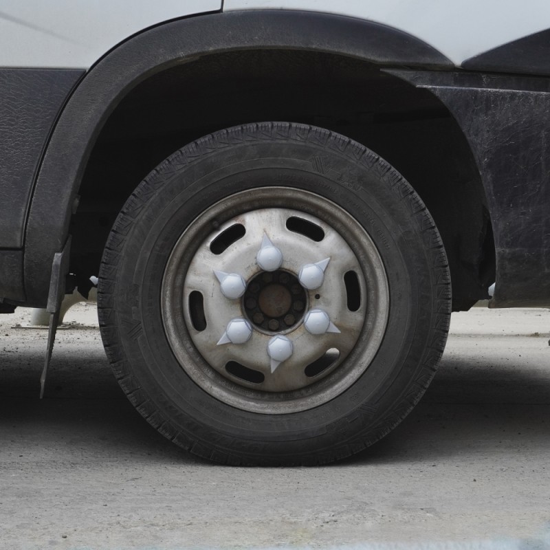 Set 10 bucati capac plastic pentru prezon roata cu indicator 32 mm gri 41 mm - 104153 - MEGA DRIVE