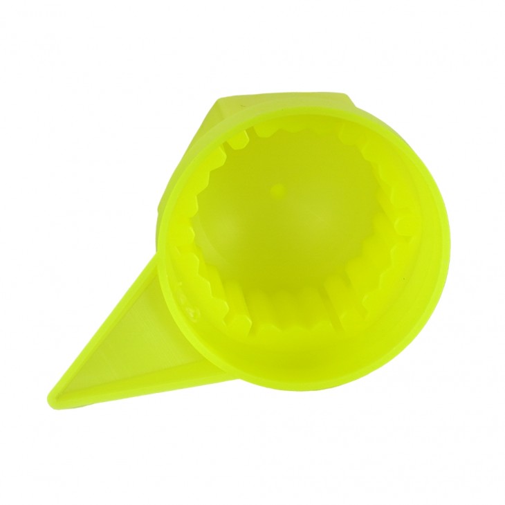 Set 10 bucati capac plastic pentru prezon roata cu indicator 32 mm neon galben 41 mm - NN32 Z/Y/NEON WS - MEGA DRIVE