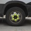 Set 10 bucati capac plastic pentru prezon roata cu indicator 33 mm neon galben 41 mm, MEGA DRIVE