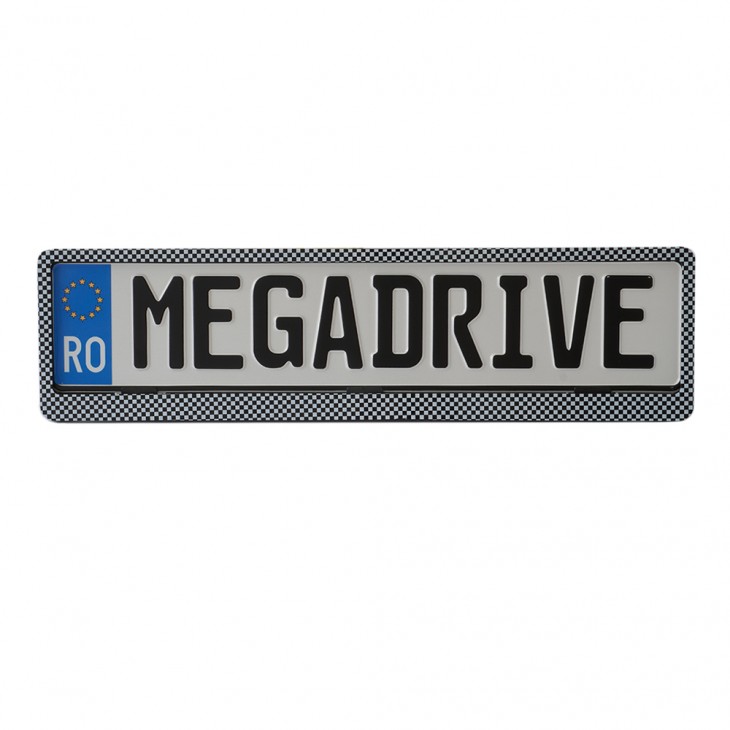 Suport numar inmatriculare mega drive carbon set 2 buc - 45191 - MEGA DRIVE