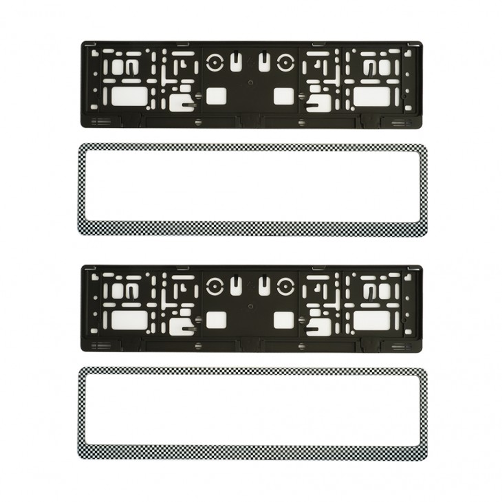 Suport numar inmatriculare mega drive carbon set 2 buc - 45191 - MEGA DRIVE
