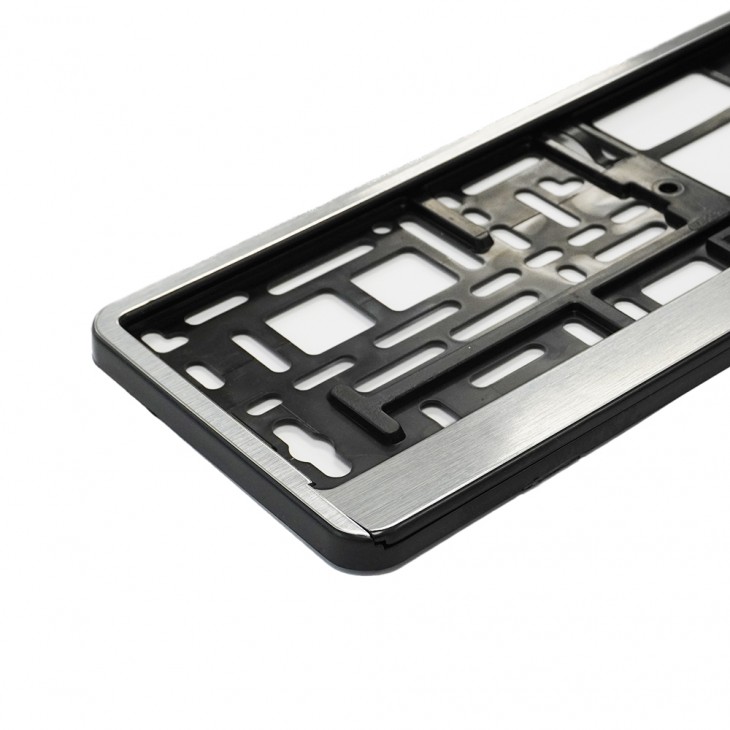 Suport numar inmatriculare mega drive chrome brush 1 buc - R17HPB - MEGA DRIVE