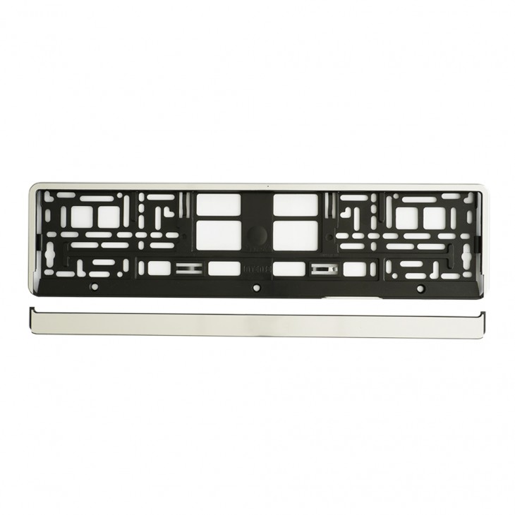 Suport numar inmatriculare mega drive chrome brush 1 buc - R17HPB - MEGA DRIVE