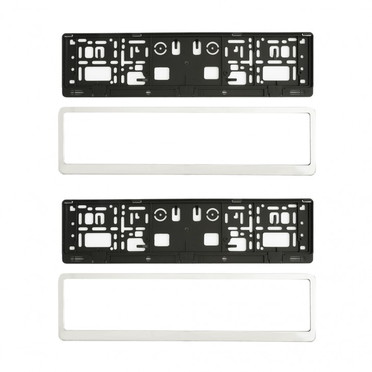 Suport numar inmatriculare mega drive cromat set 2 buc - 45192 - MEGA DRIVE