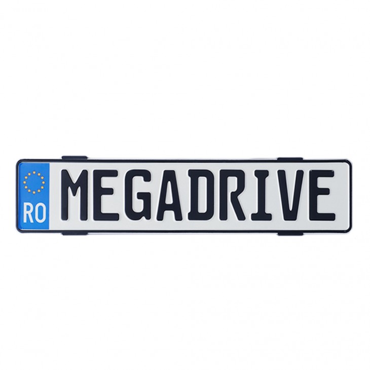 Suport numar inmatriculare mega drive fara rame set 4 buc (fata + spate) negru - 45194 - MEGA DRIVE