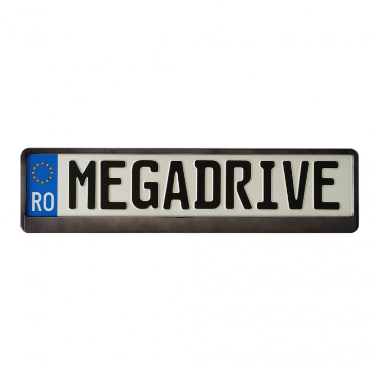 Suport numar inmatriculare mega drive metalizat graphite 1 buc - R15MGFT - MEGA DRIVE