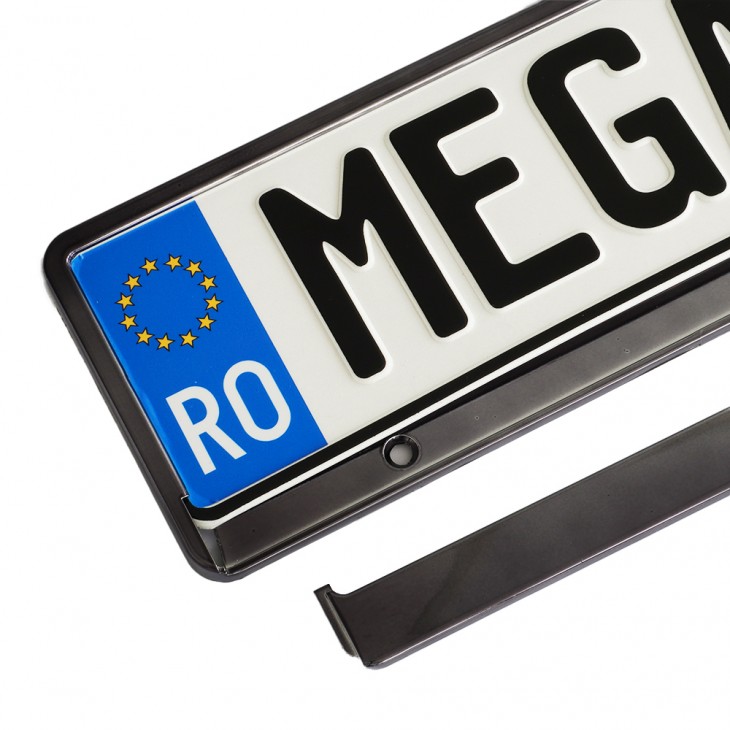 Suport numar inmatriculare mega drive metalizat graphite 1 buc - R15MGFT - MEGA DRIVE