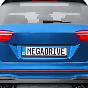 Suport numar inmatriculare mega drive negru 1 buc