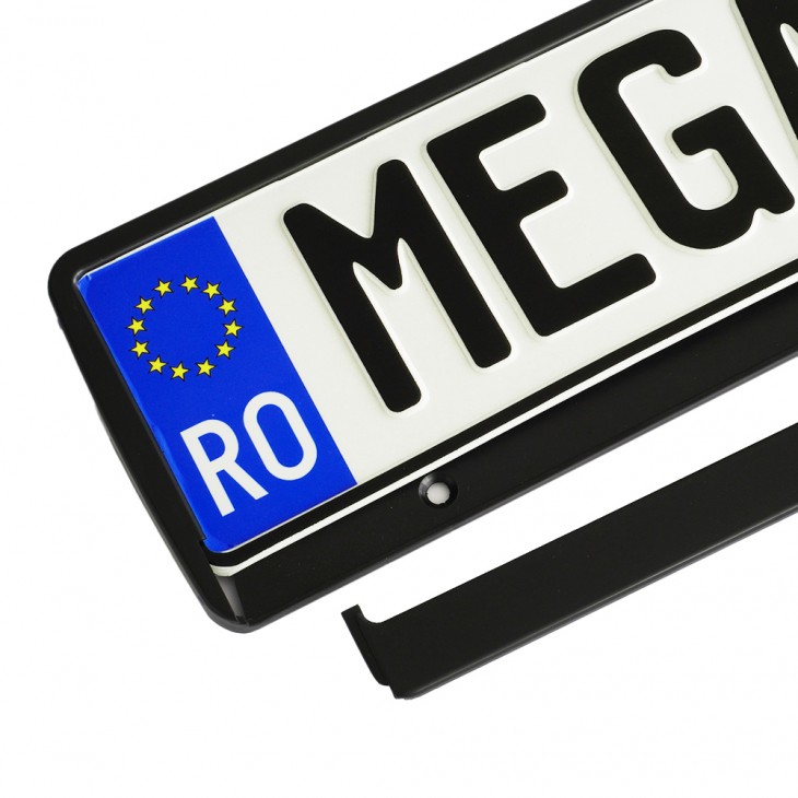 Suport numar inmatriculare mega drive negru 1 buc - R15A - MEGA DRIVE